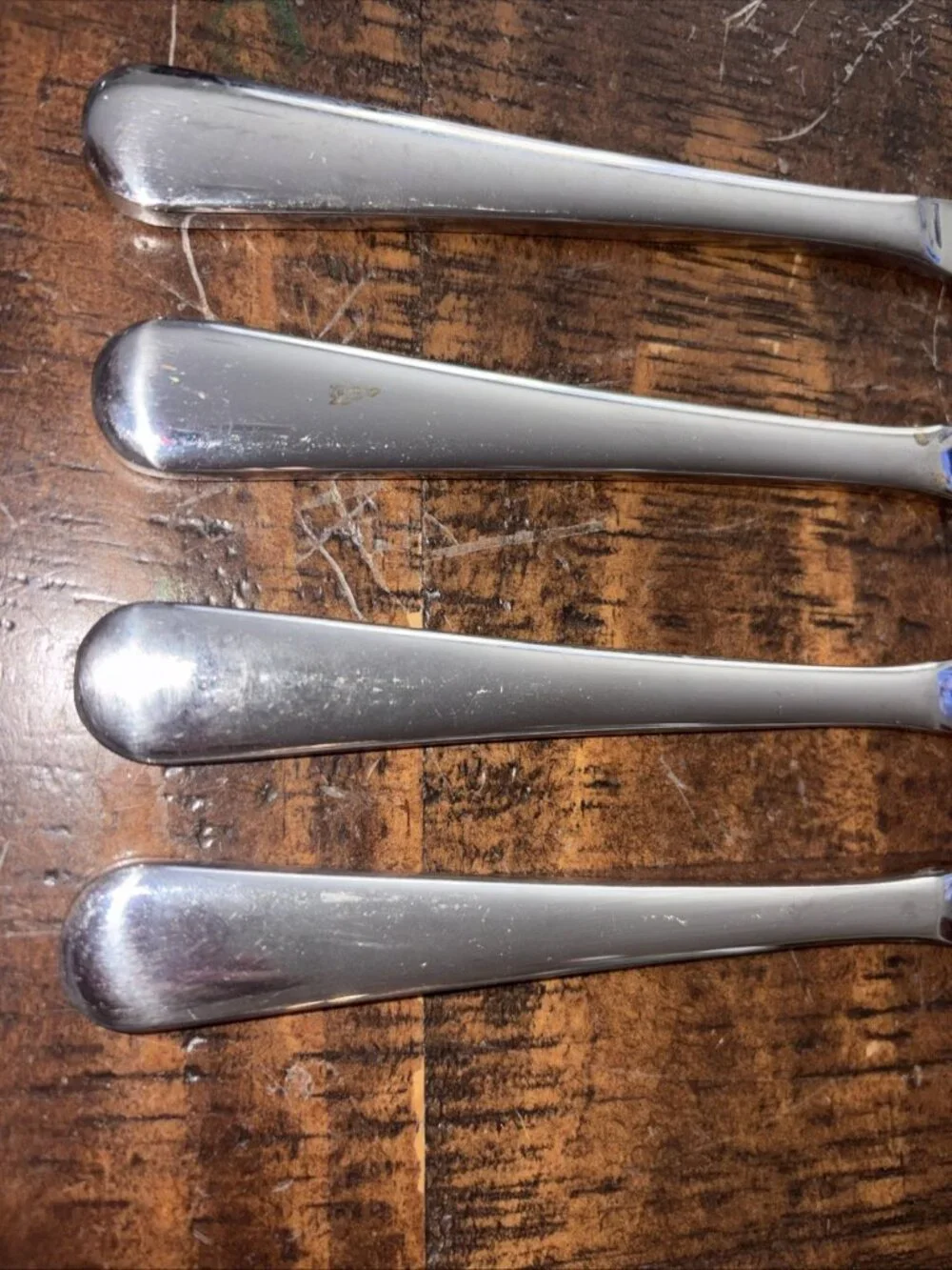 4 Dinner Knives Stainless Steel Cambridge K-18 Marked-9”